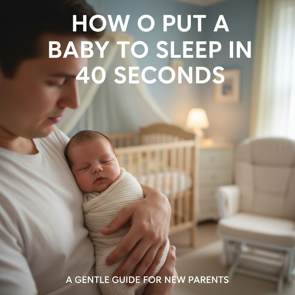 alt_text Adult gently soothes sleepy baby in cozy, softly-lit nursery; warm, peaceful scene with calm colors.