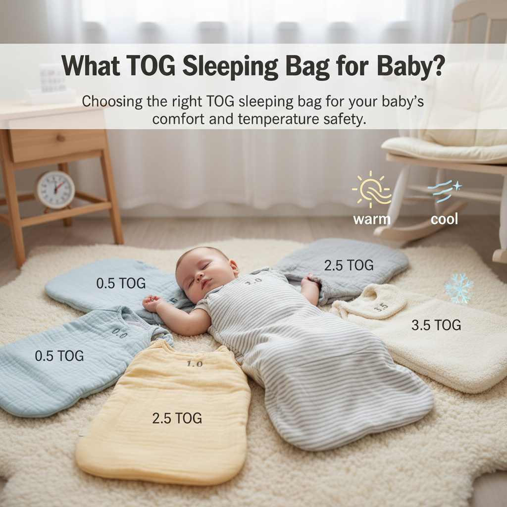 Choosing the right TOG sleeping bag for your baby’s comfort and temperature safety.
