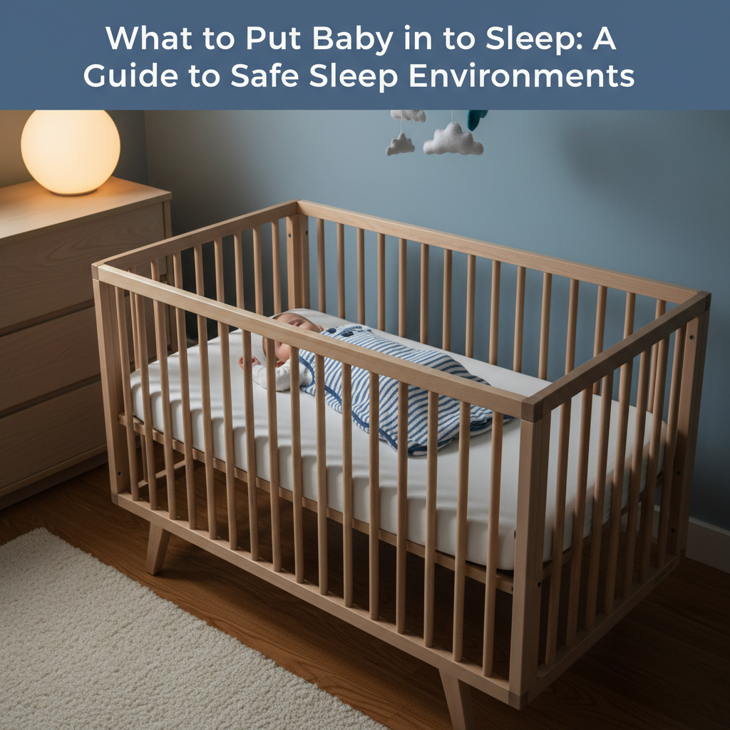 A peaceful nursery with a safe, sleeping baby in a crib, showing ideal safe sleep practices for infants.