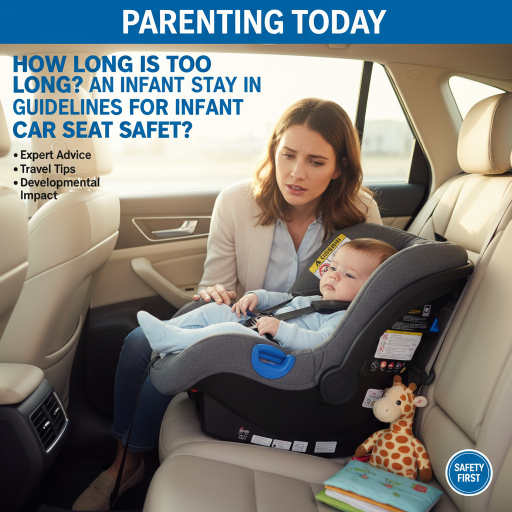 How Long is Too Long? Guidelines for Infant Car Seat Safety featured on a caring magazine cover.